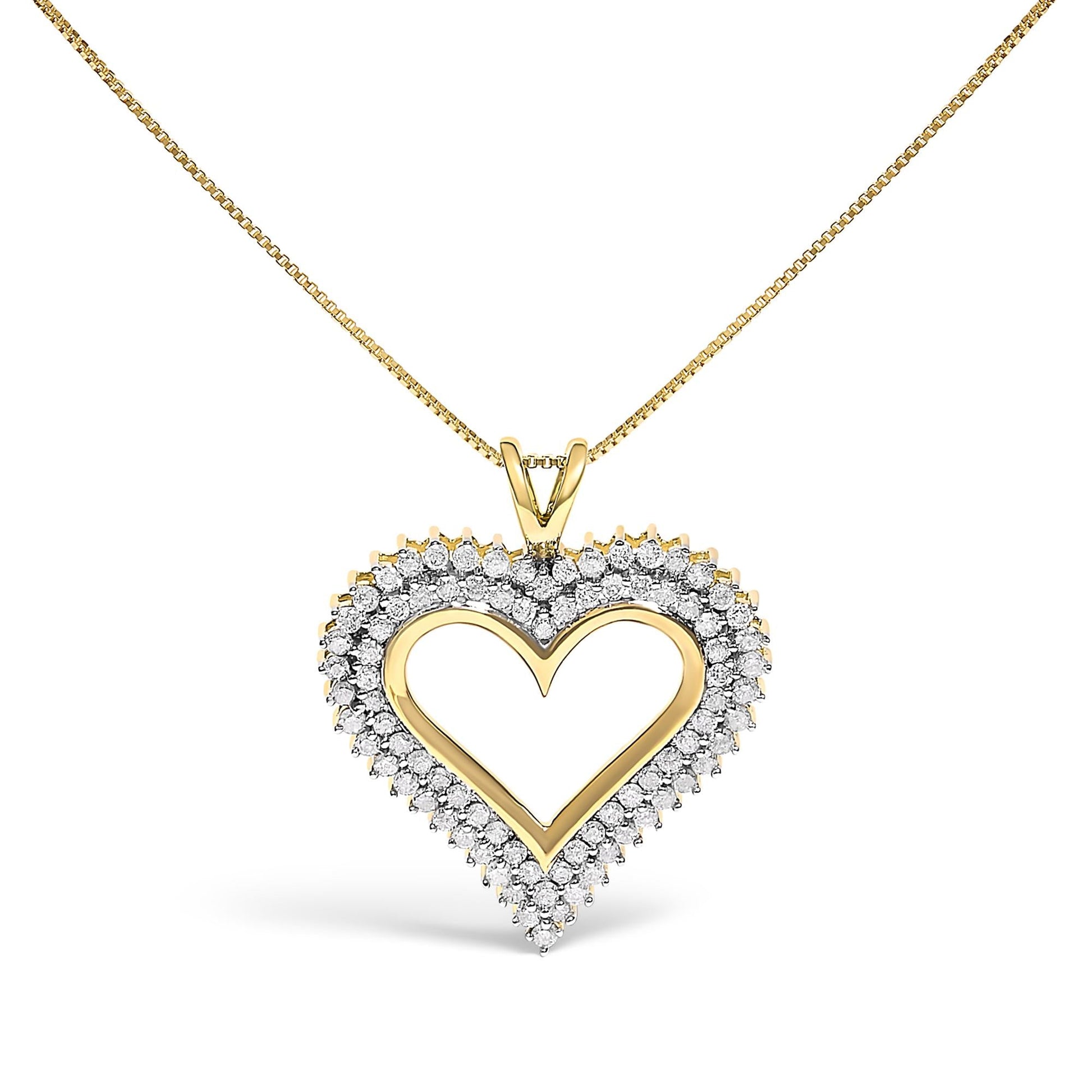 .925 Sterling Silver Diamond Heart 18" Pendant Necklace (I-J Color, I2-I3 Clarity)-4