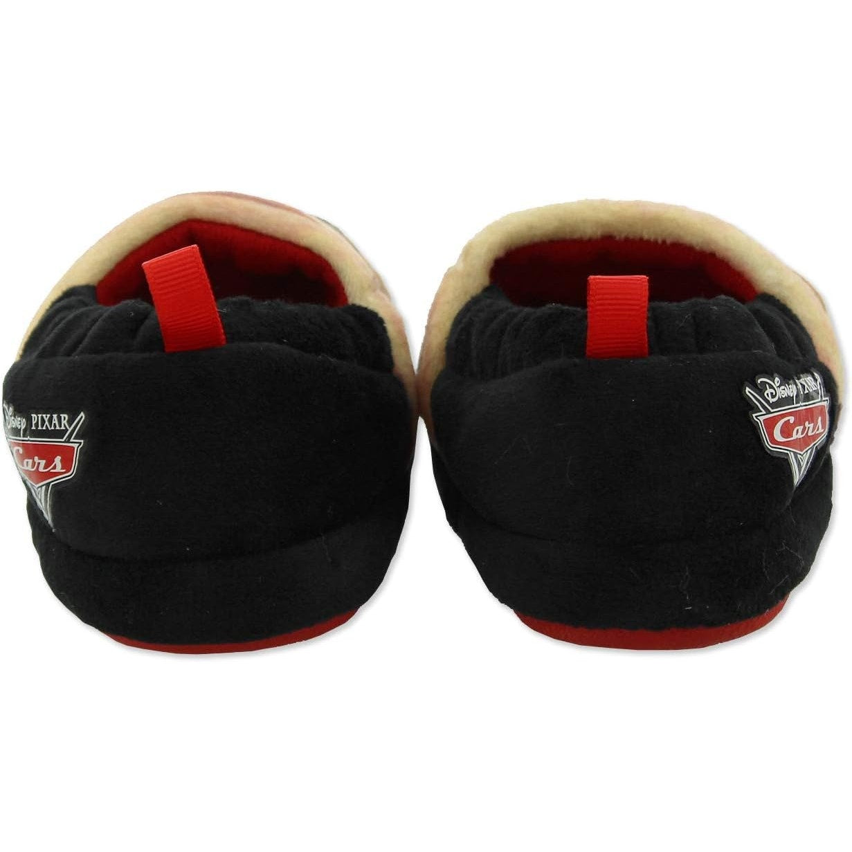 New Disney Cars Boys Size 5/6 Red Black Lightning McQueen Tow Mater Slippers