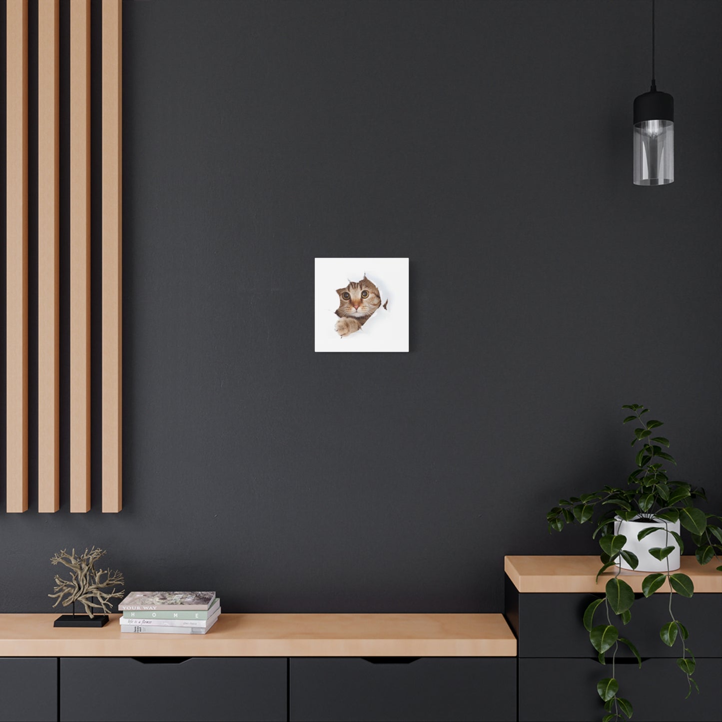 Whimsical Cat Canvas Art, Playful Decor for Cat Lovers, Home Wall Art, Pet-Themed Gift, Cute Cat Wall Art, Cat Lover's Decoration