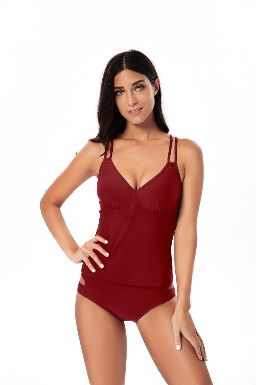 Swimsuit Women Sexy Solid Color Swimsuit Women Split Swimsuit