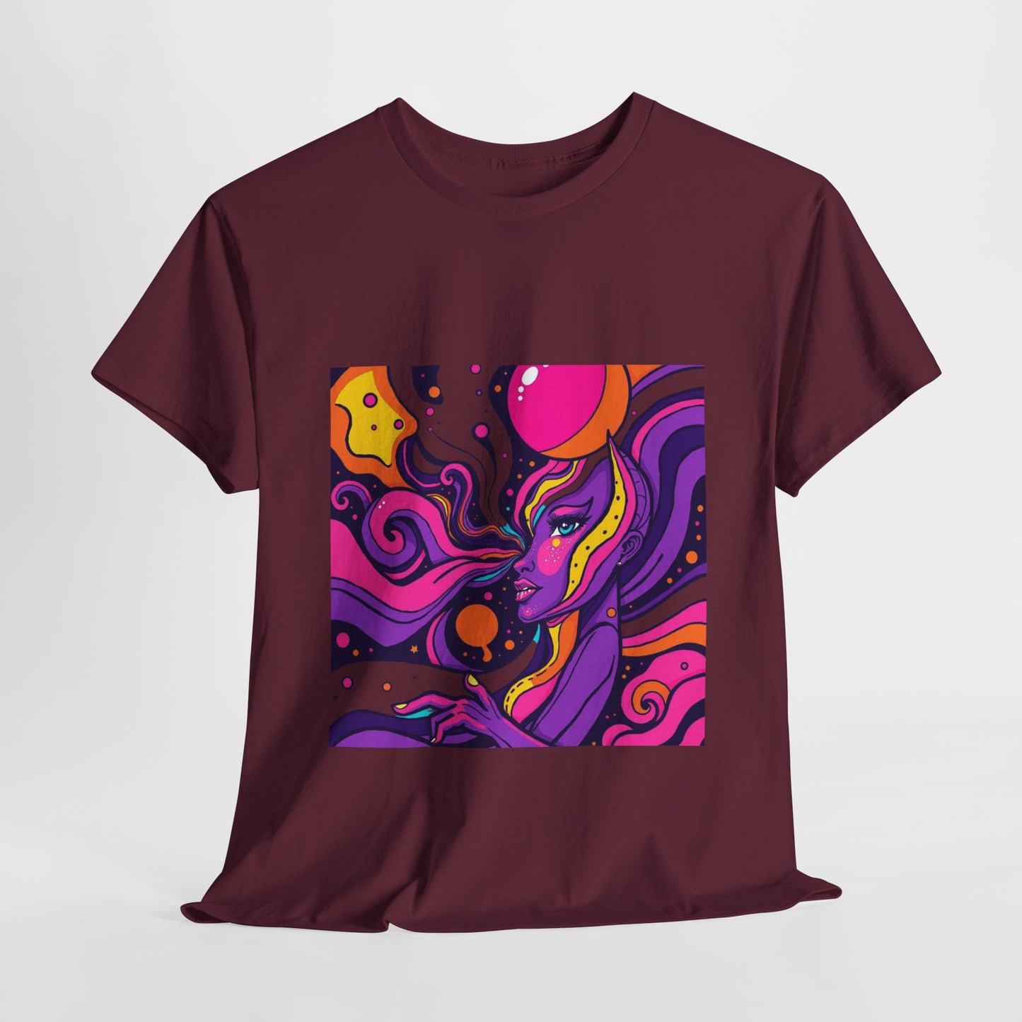 Vibrant Psychedelic Art Tee, Bohemian Graphic T-Shirt, Unisex Cotton Tee, Fashionable Casual Wear, Perfect Gift for Art Lovers