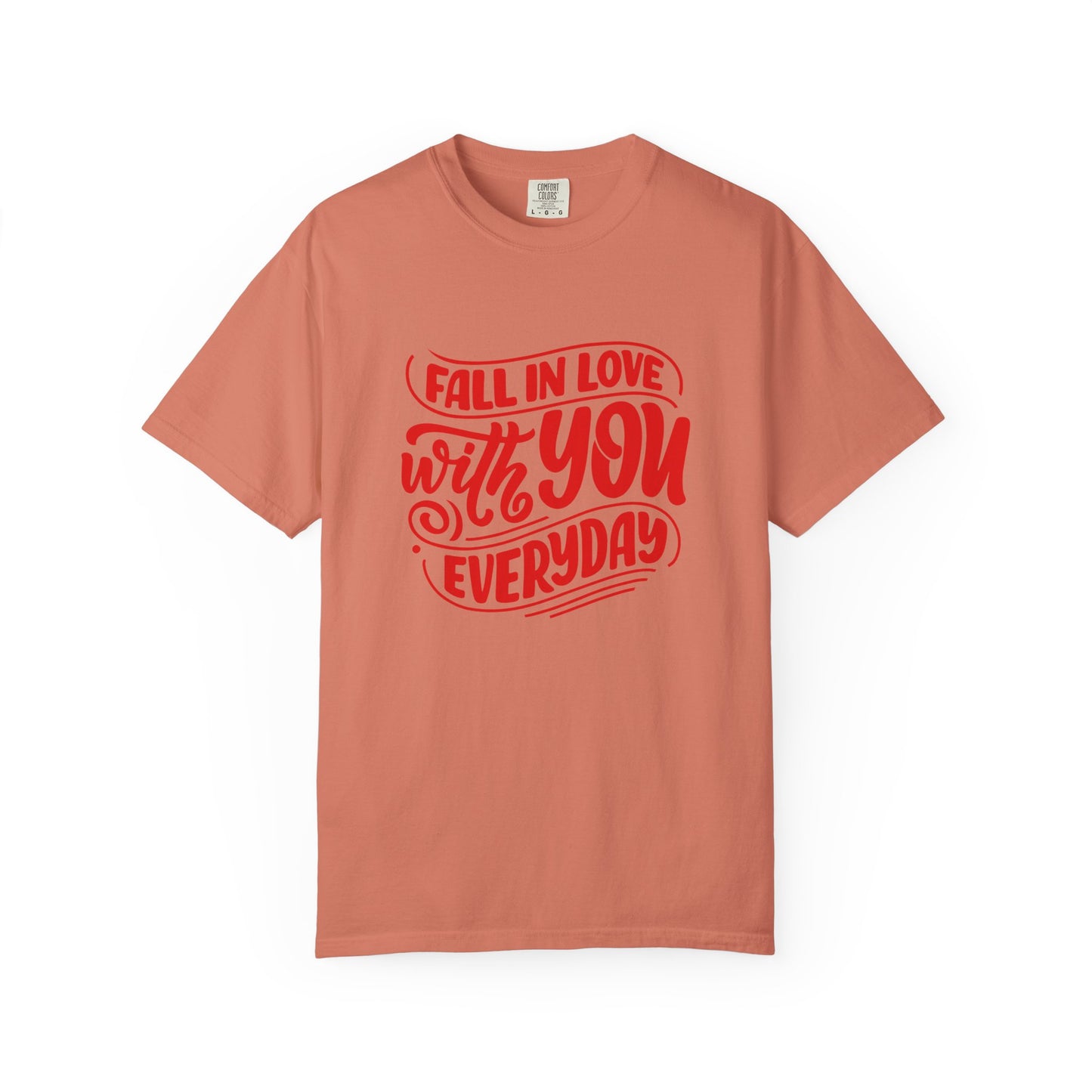 Fall in Love with YOU Quote T-shirt for Couples, Valentine's Day, Gifts for Him/Her, Casual Everyday Wear, Comfortable Unisex Tee