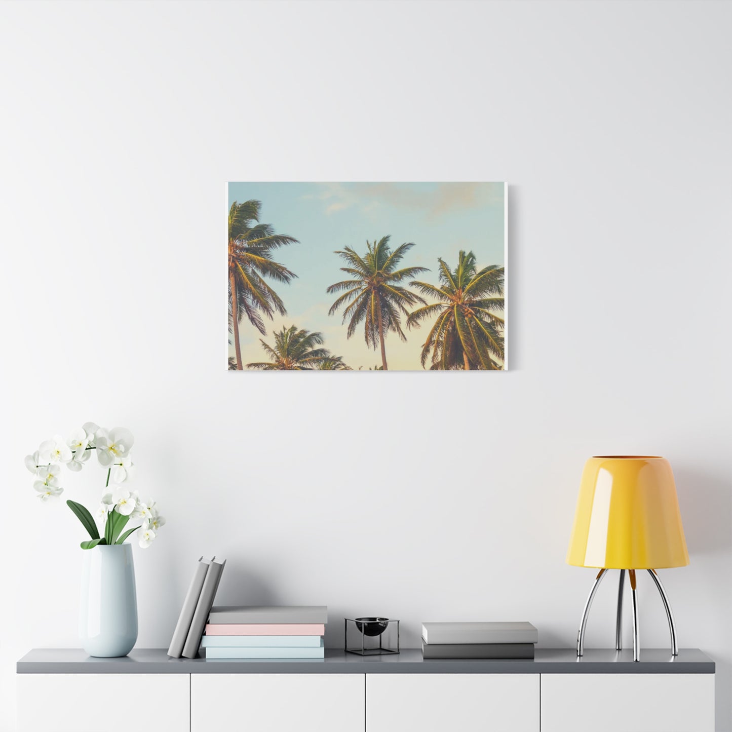 Tropical Palm Tree Canvas Print, City of Angeles Tropical Wall Art, Los Angeles Beach Decor, California Nature Photography, Home Decoration, Gift for Beach Lovers