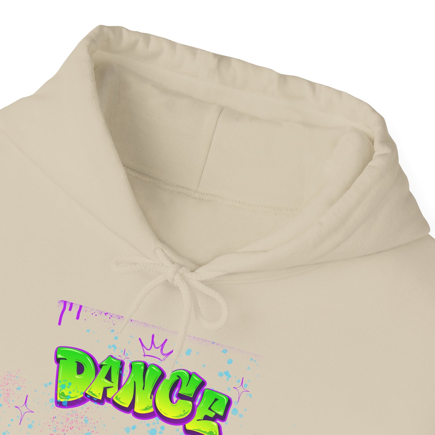 Colorful Dance Hoodie for Creative Spirits, Cozy Unisex Hooded Sweatshirt, Perfect for Parties, Dance Classes, Gifts