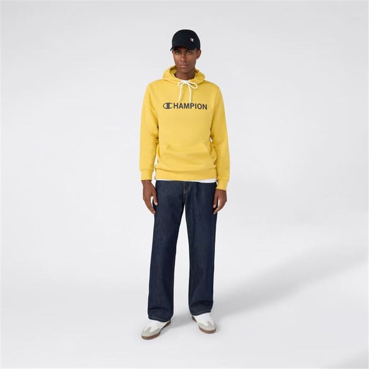 Men’s Hoodie Champion Graphic Shop Yellow-4