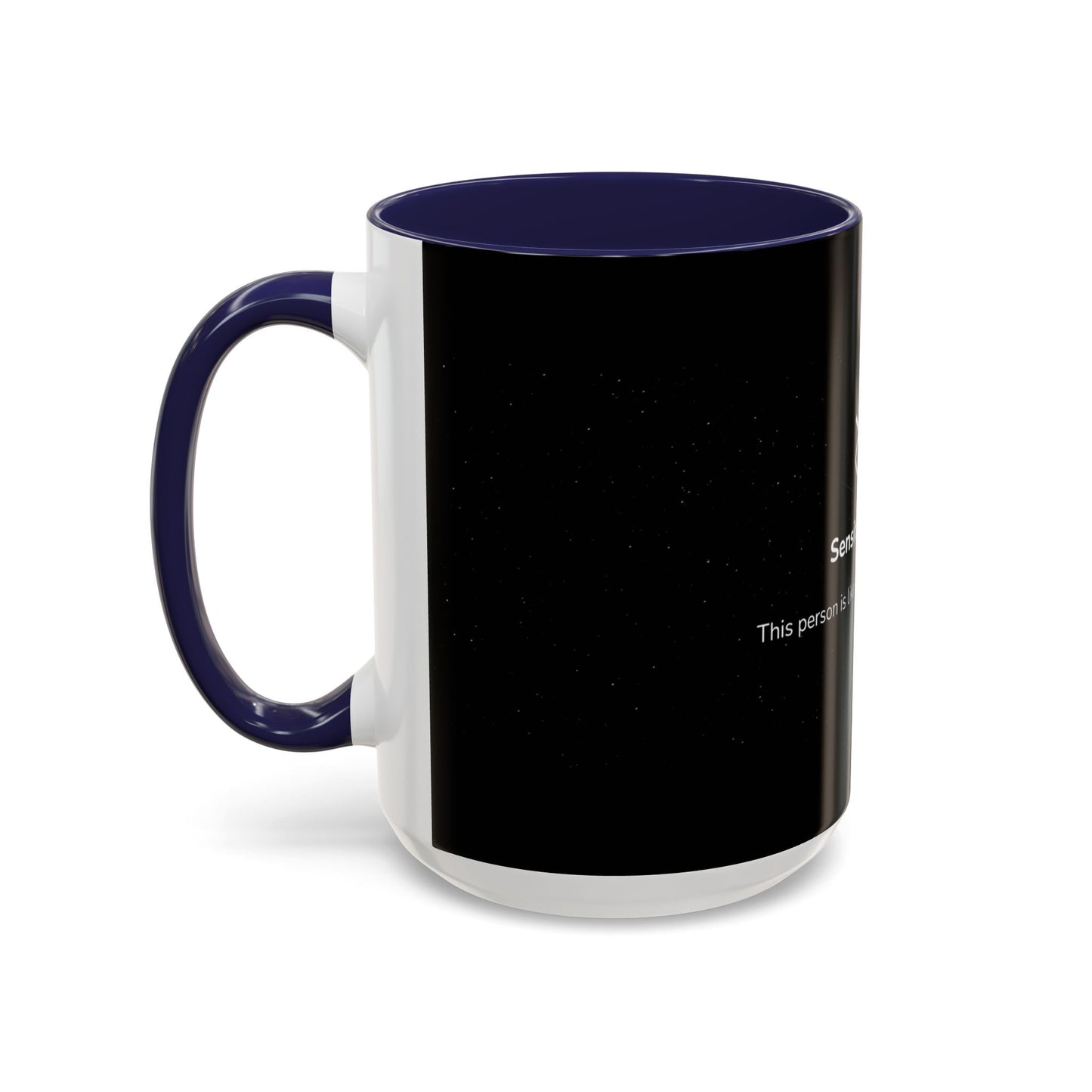 Sensitive Person Social Anxiety Coffee Mug - Black Accent, Gift for Introverts, Social Anxiety Humor, Unique Mug for Tea Lovers, Thoughtful Present
