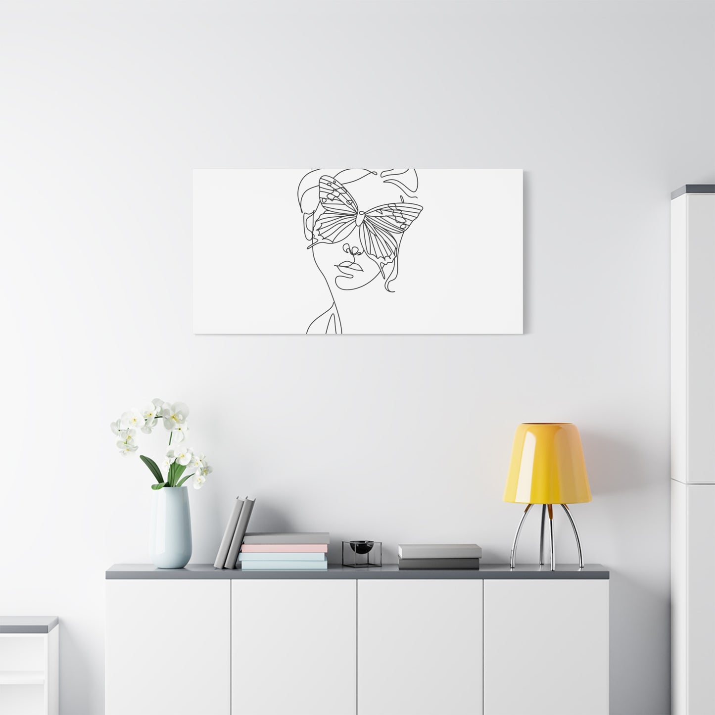 Minimalist Butterfly Canvas Art, Modern Home Decor, Gift for Nature Lovers, Wall Art for Women, Inspirational Wall Art