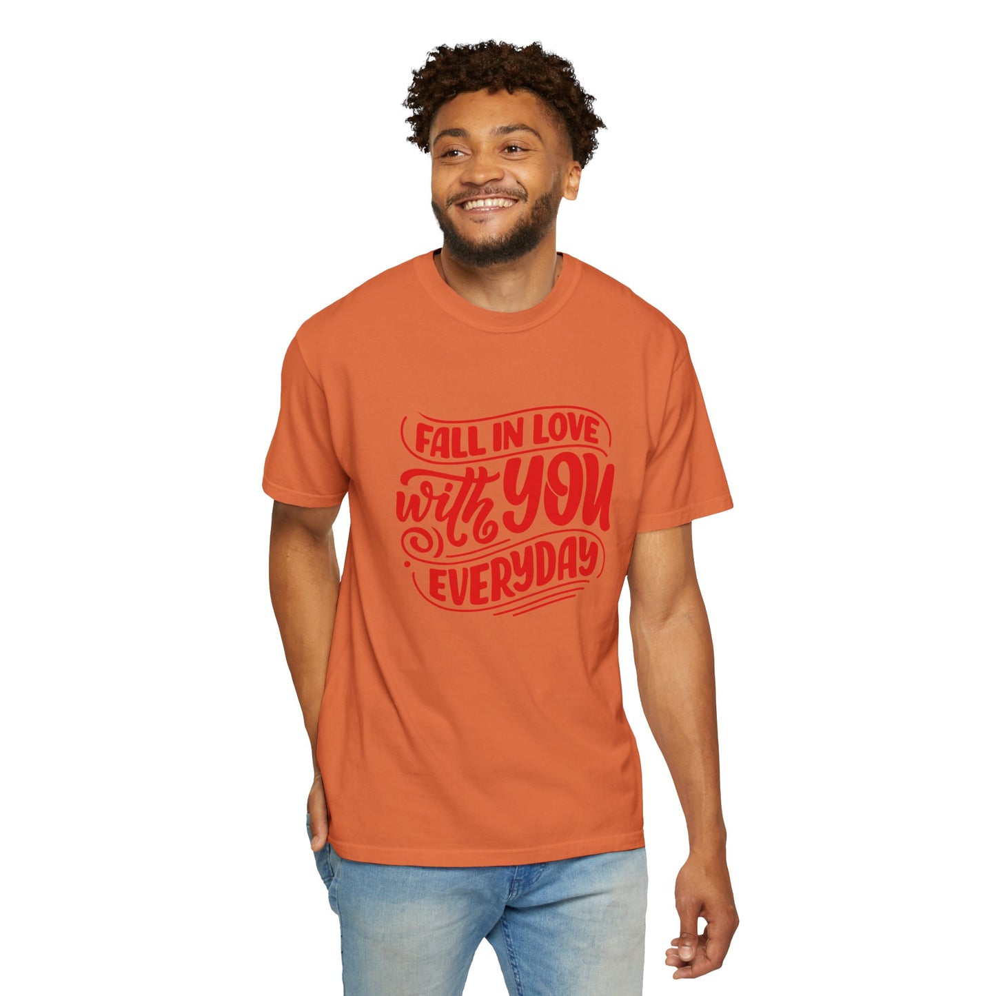 Fall in Love with YOU Quote T-shirt for Couples, Valentine's Day, Gifts for Him/Her, Casual Everyday Wear, Comfortable Unisex Tee