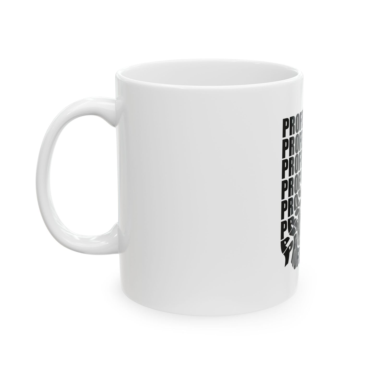 Professional Word Cloud Ceramic Mug - Perfect Gift for Professionals, Office Decor, Coffee Lovers, Inspirational Mug, Unique Gift Idea