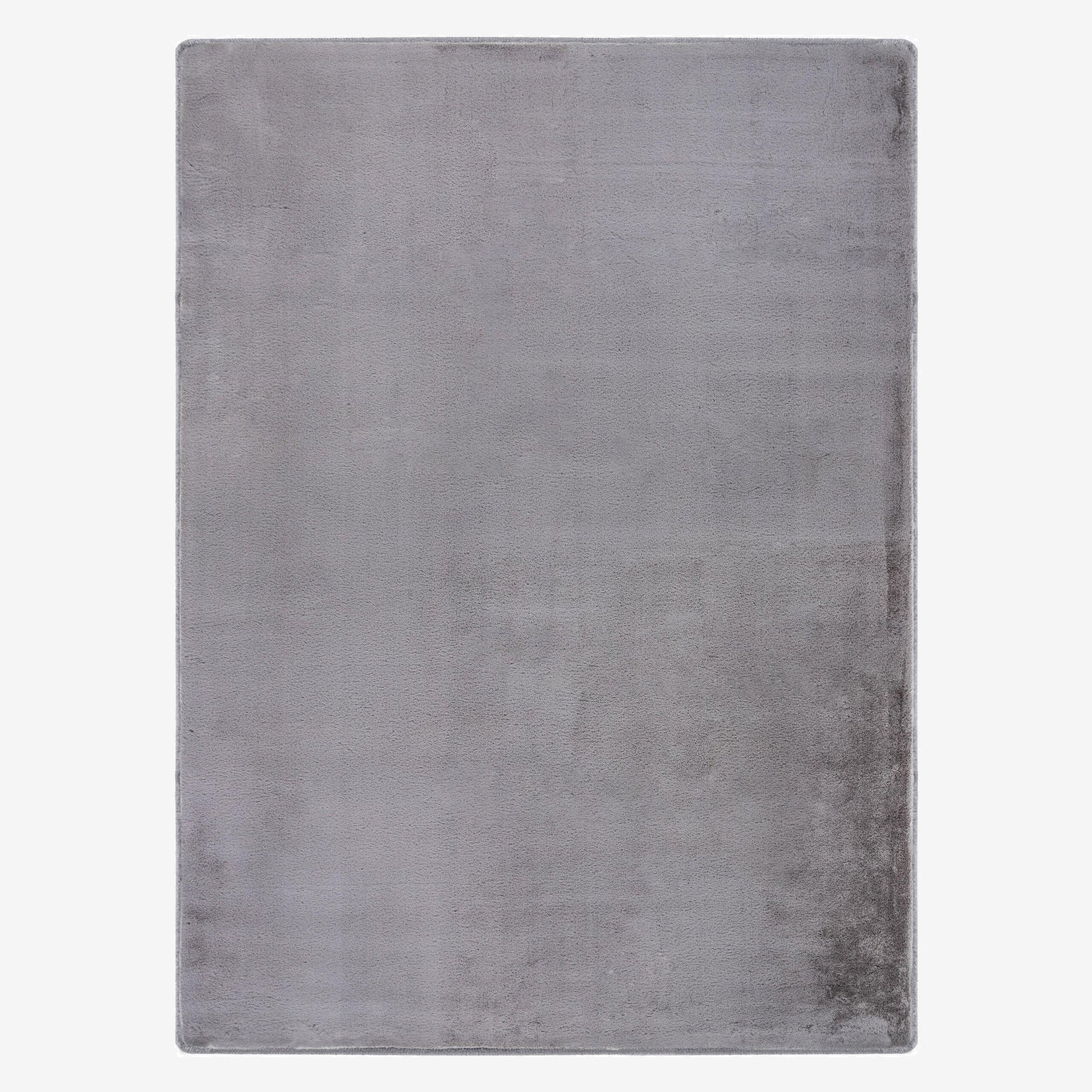 Light Grey Plush Area Rug-0