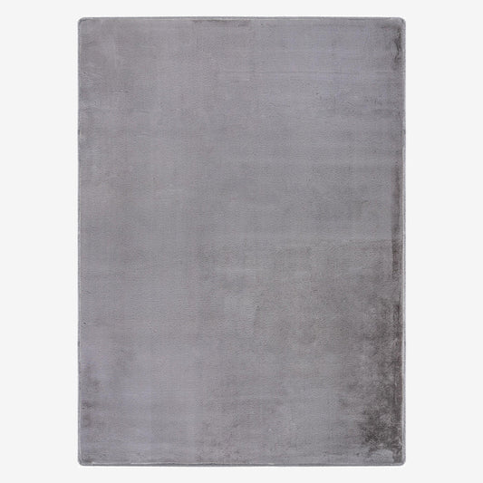 Light Grey Plush Area Rug-0