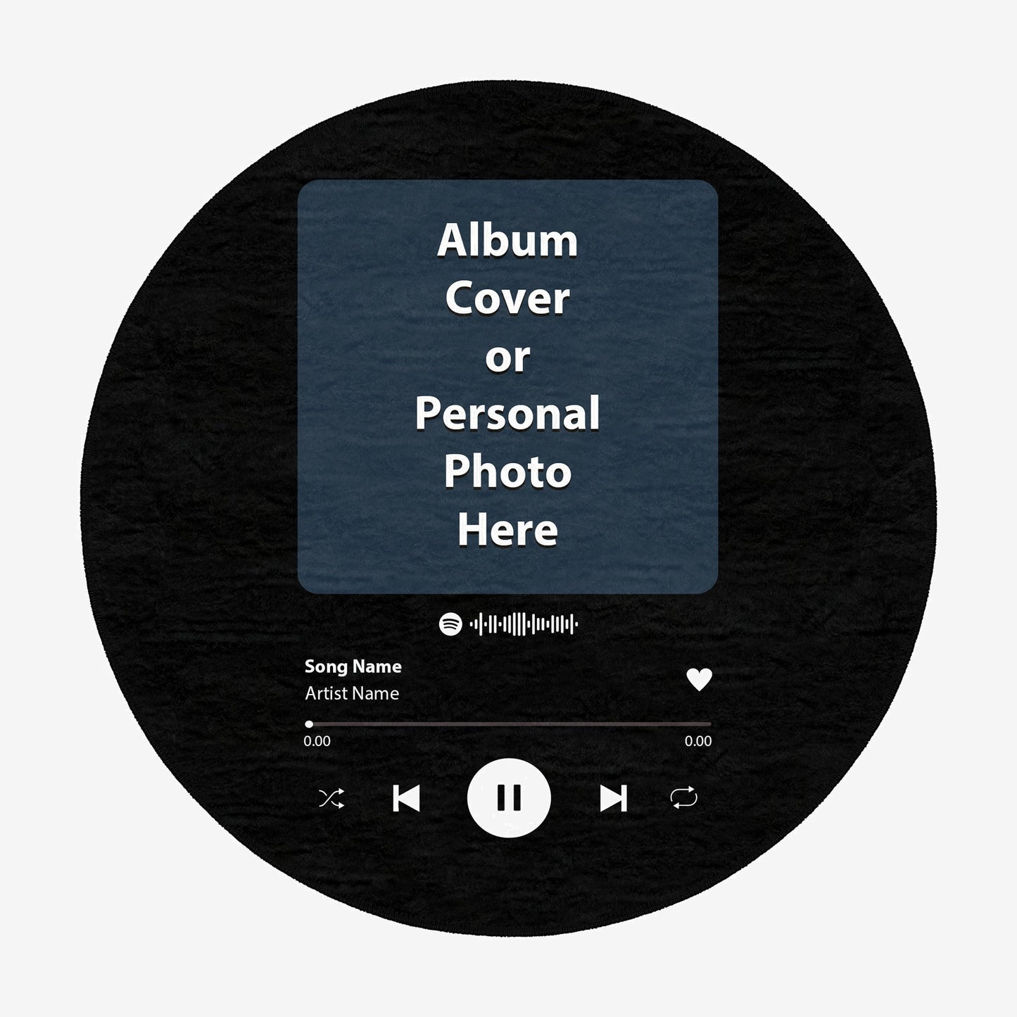 Custom Round Spotify Rug-0