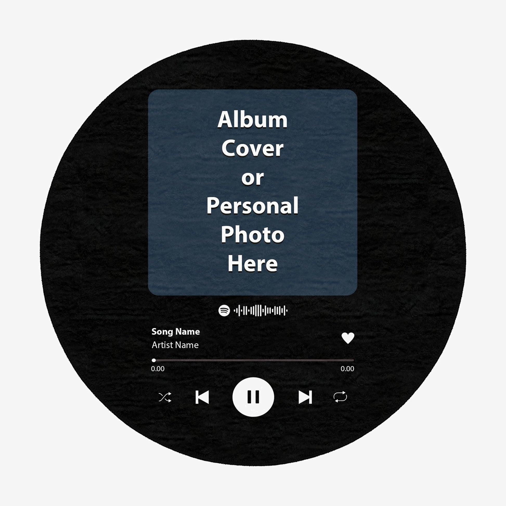 Custom Round Spotify Rug-0