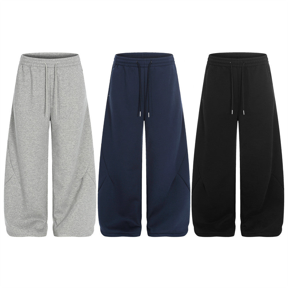 Solid color loose fit sweatpants