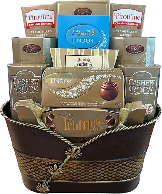 Chocolate Treats Gift Basket - Chocolate Candy Gift Baskets for Special Occasions Christmas Baskets, Birthday Gifts, Graduation Gifts, and Other Events, Gifts for Women and Men - Ships Free Within Canada on Orders Above CAD $199-0