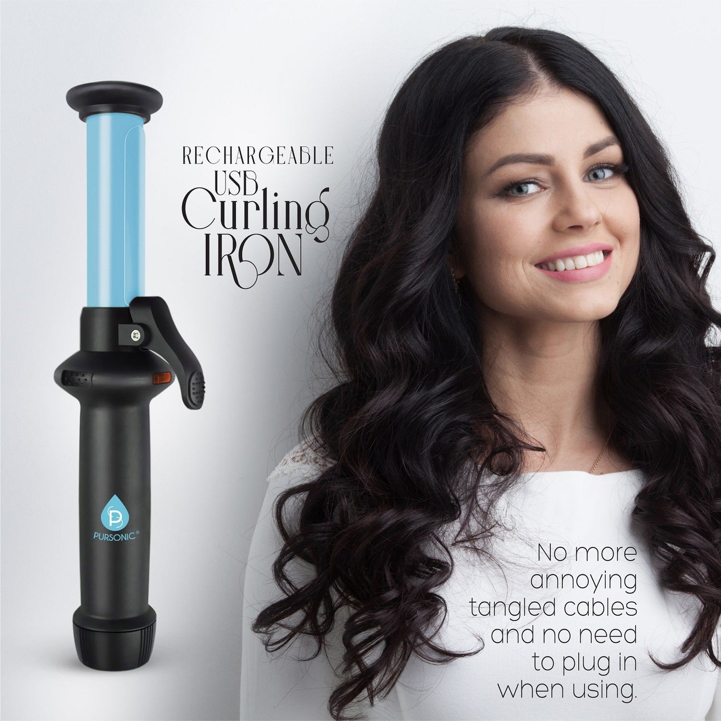USB Rechargeable Mini Curling Iron-1