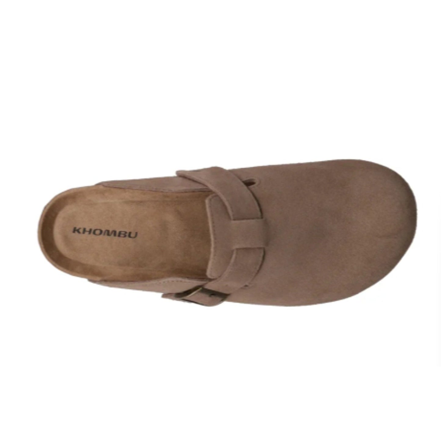 New In Box Khombu Mens Size 9 Taupe Faux Suede Damian Cork Slide On Mule Shoes