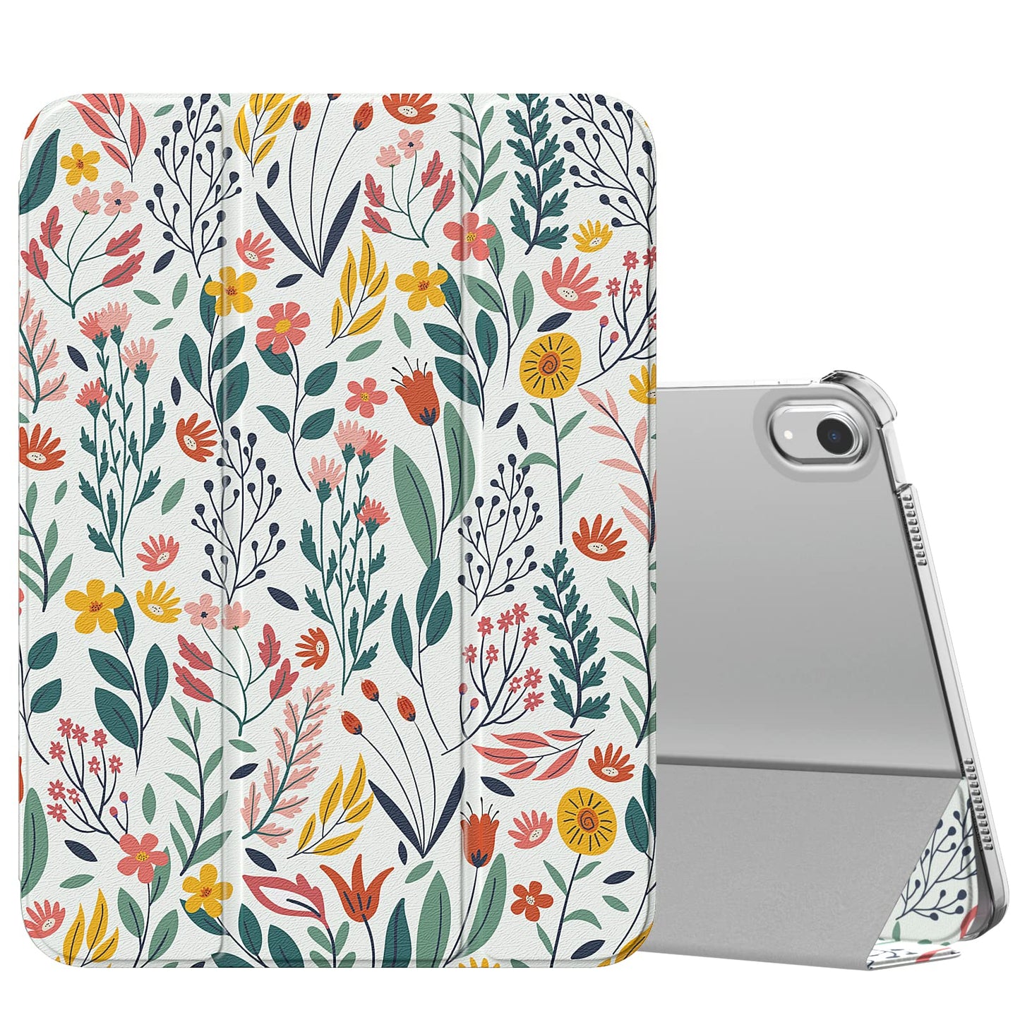 MoKo for iPad (A16) 11th Generation Case 11 Inch 2025, iPad 10th Generation Case 10.9 Inch 2022, Slim Stand Hard PC Translucent Back Shell Smart Cover, Support Touch ID, Auto Wake/Sleep, Navy Blue