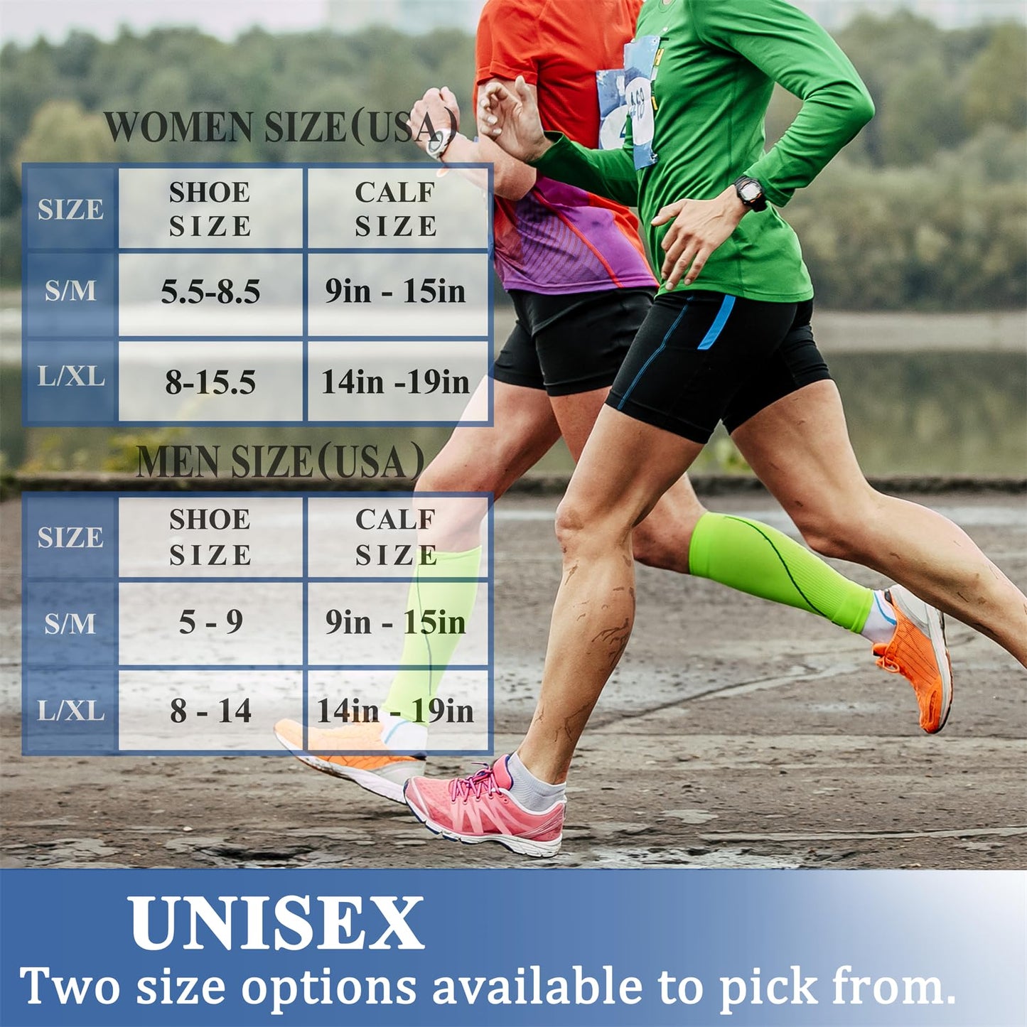 CHARMKING Compression Socks for Women & Men Circulation (8 Pairs) 15-20 mmHg is Best Support for Athletic Running,Cycling