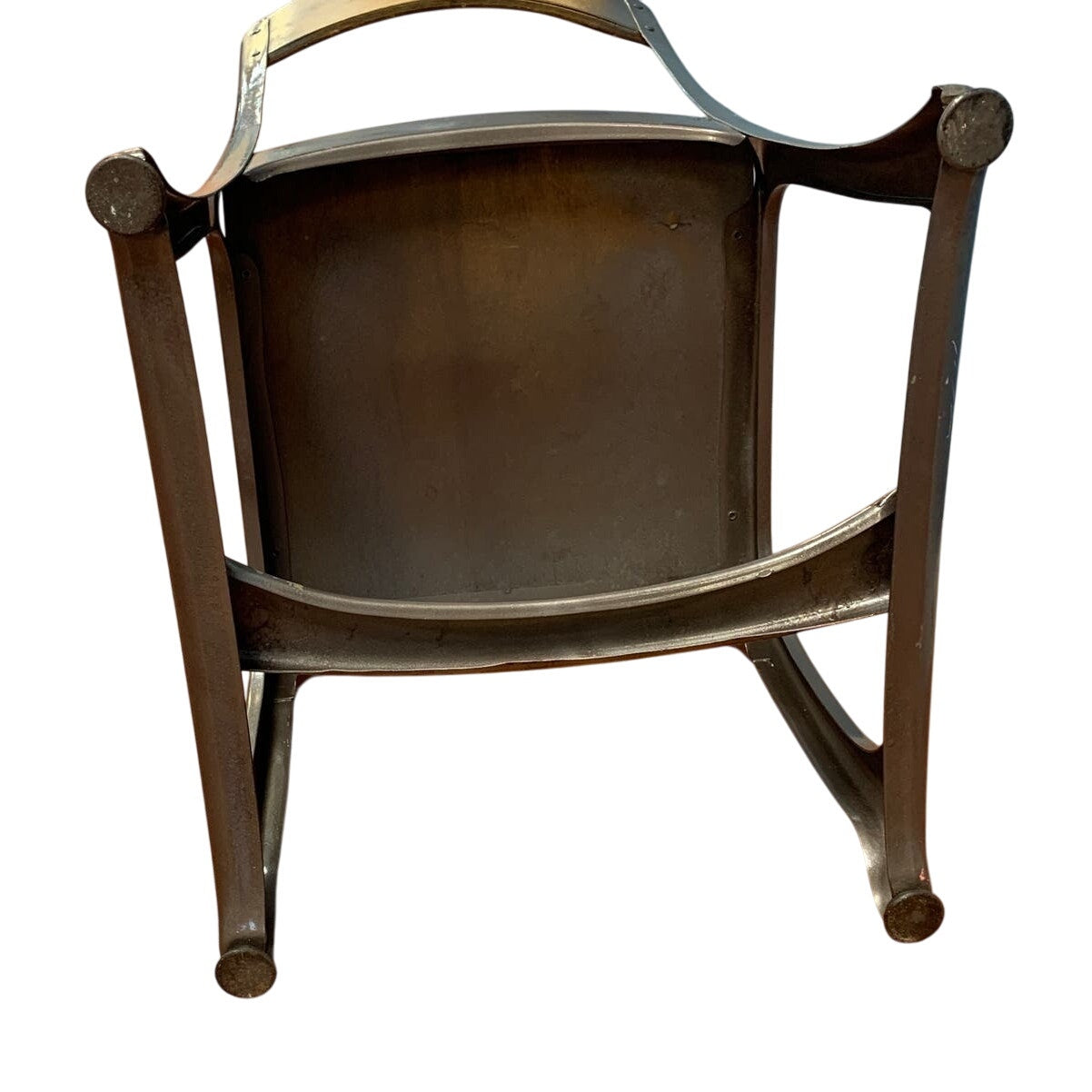 Vintage Small Metal & Wood Child Desk Chair Decoupaged w 1952 Manhattan Map