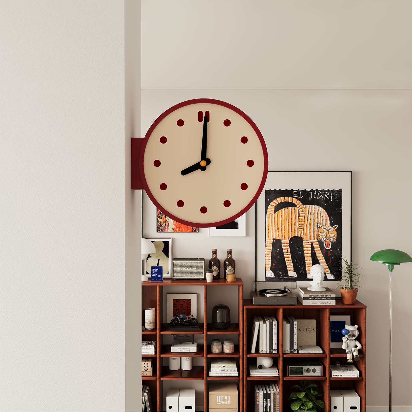 Corner View Double-Sided Clock-0