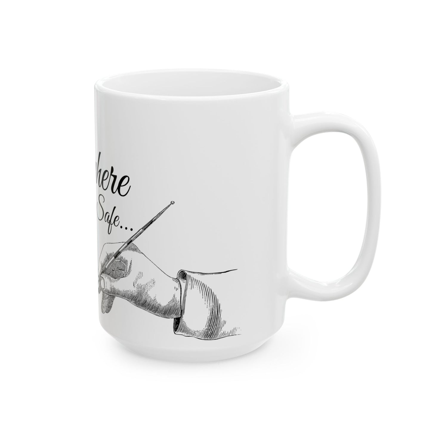 Artistic Ceramic Mug - "Play Where It's Safe" - Unique Gift for Artists, Coffee Lovers, Home Decor, Art Studio, Creative Inspiration
