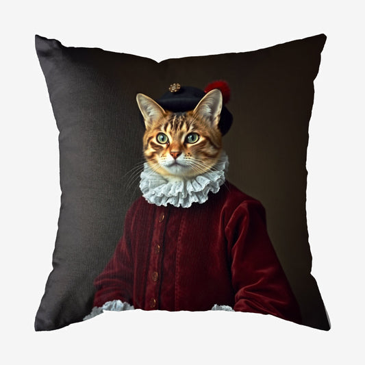 Vintage Cat Throw Pillow Cover-0