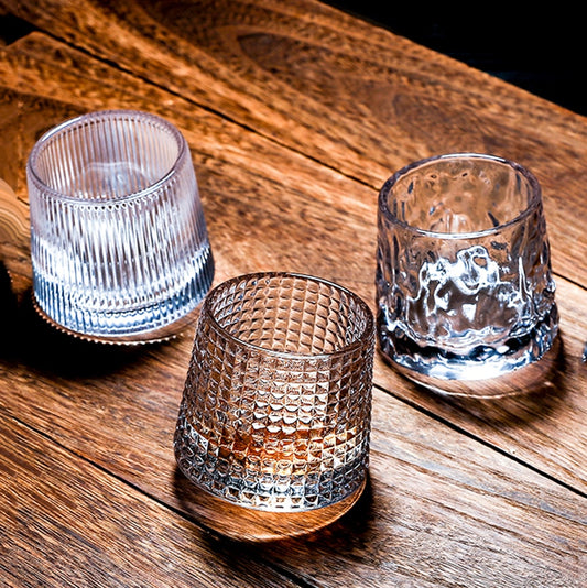 Blossom French Spin Wine Glass Rotate 360° Not Fall Whiskey Glasses Top Whisky XO Chivas Rock Cup