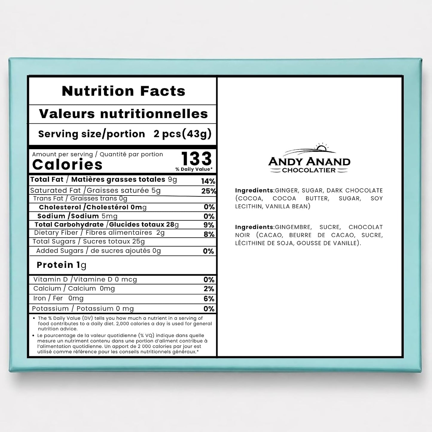 Andy Anand Dark Chocolate Covered Fresh Ginger, 1 lb – Belgian Dark Chocolate, Bold Sweet & Spicy Flavor, Gourmet Handcrafted Holiday Gift