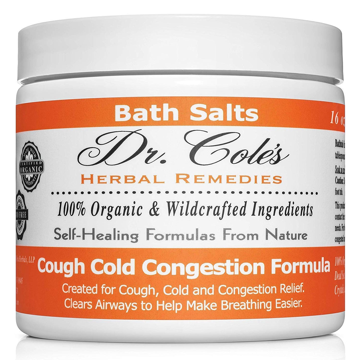 Dr. Cole's Organic Cough Cold Congestion Bath Salts SixPak-0