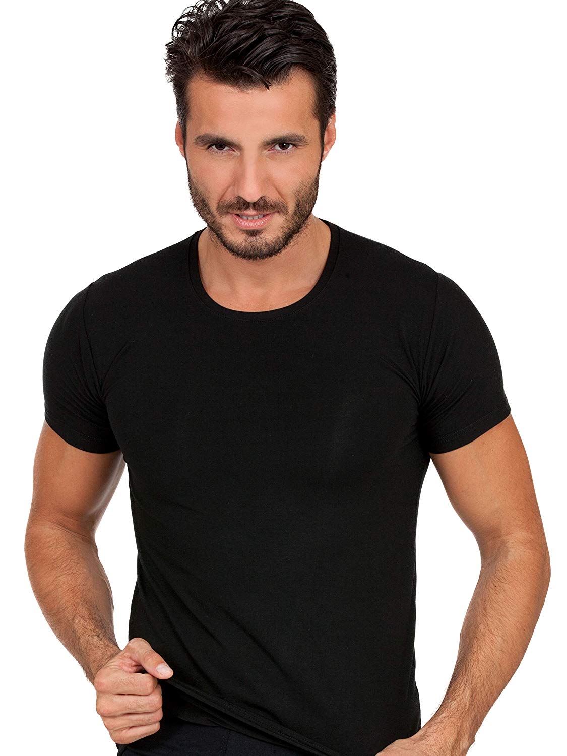 EGI Luxury Modal Men's V-Neck T-Shirt. Proudly Made in Italy (1185)