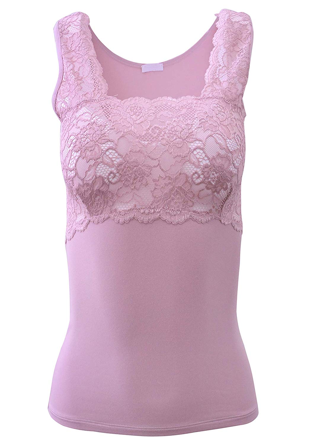 EGI Luxury Modal Women's Lace-Trimmed Tank Top. Proudly Made in Italy (1137)