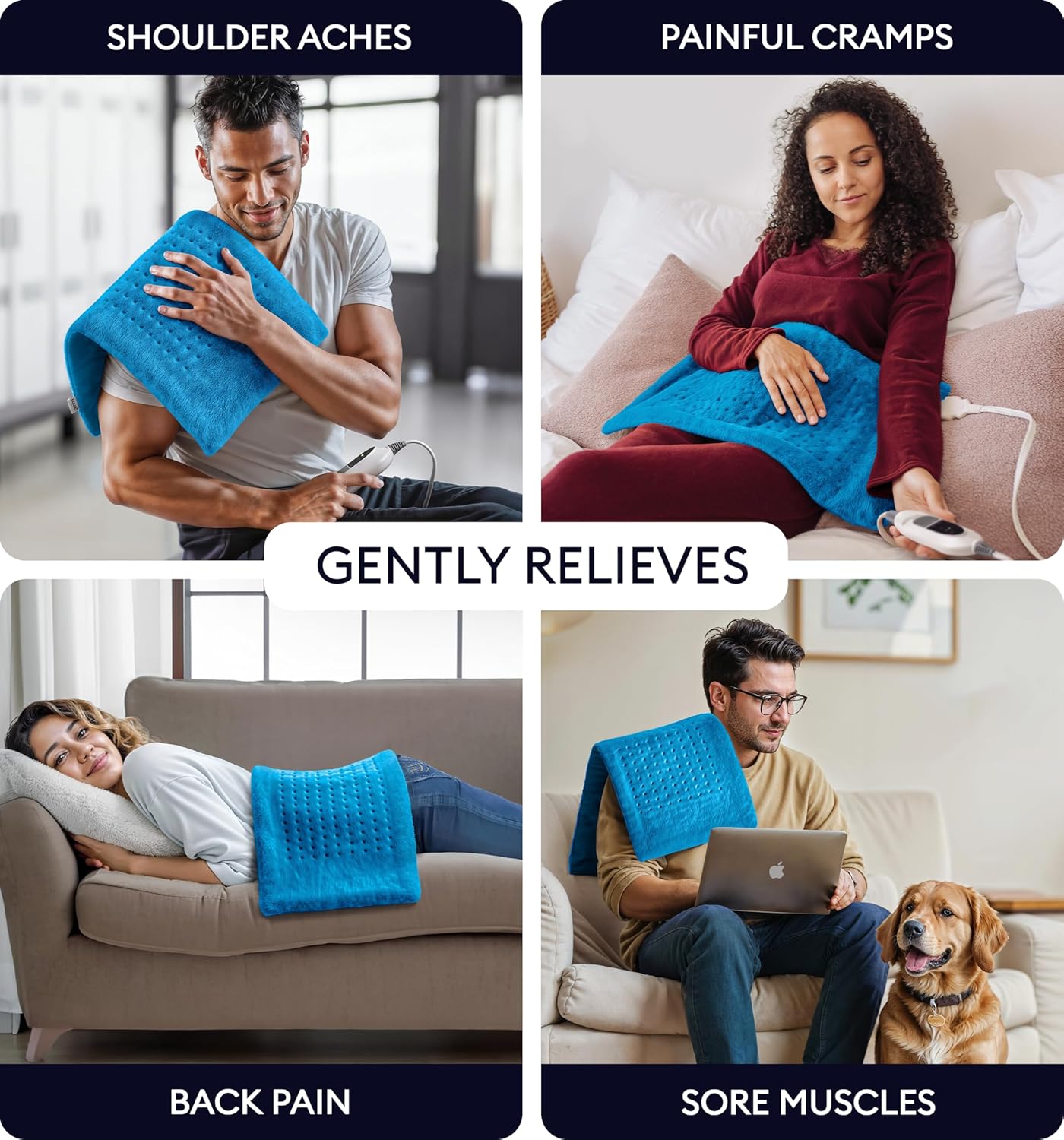 Heating Pad XL, Aqua Blue-1