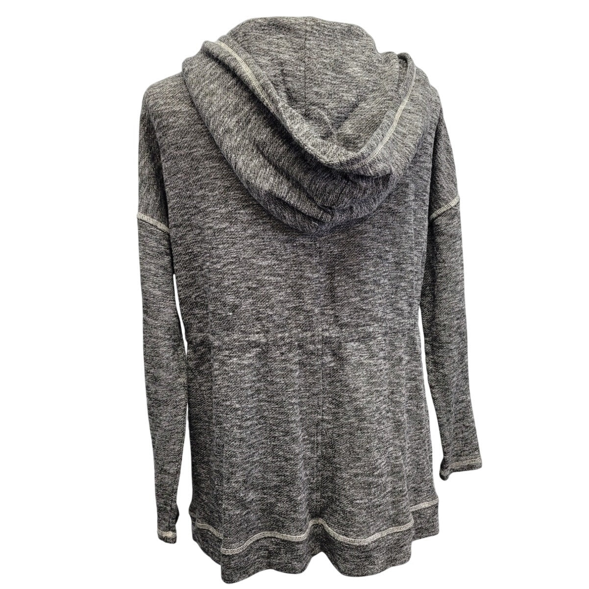 Hand Printed Upcycled Womens Small Mama Gathered Waist Full Zip Hoodie Jacket