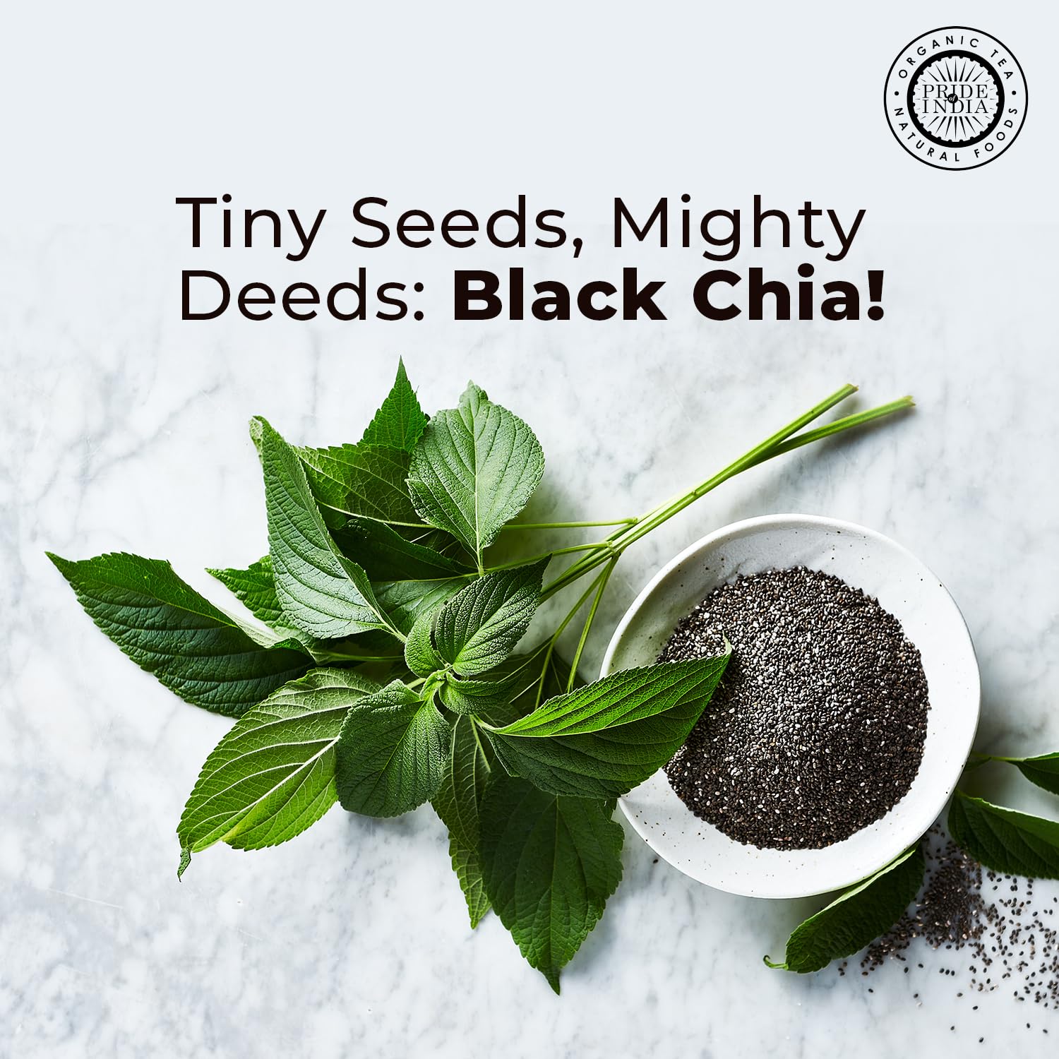 Whole Black Chia Seeds - Omega-3 & Calcium Superfood Jar-1