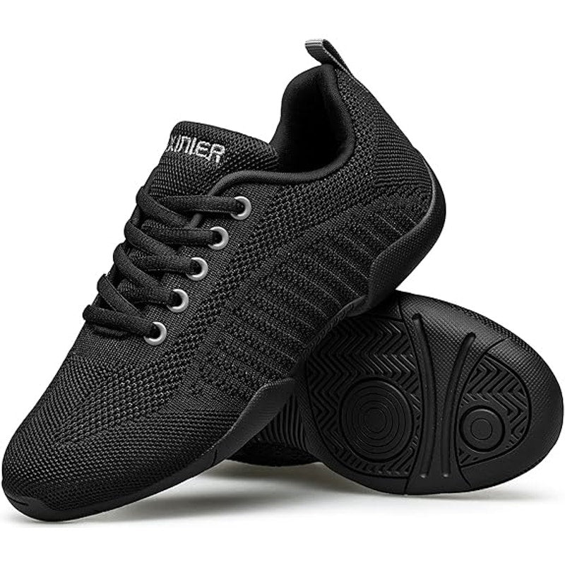 New Baxinier Girls Size 5 Black Lace Up Cheerleading Breathable Athletic Shoes