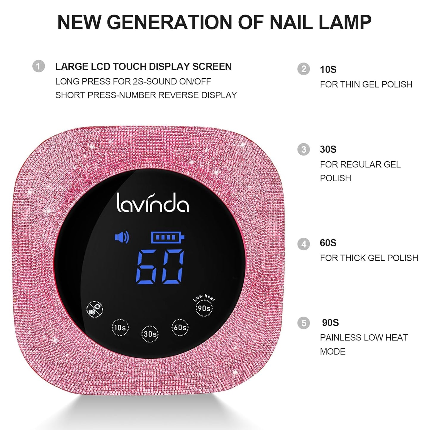 Crown™ Nail Lamp & Wand™ Lite Drill Bundle - Pink Diamond