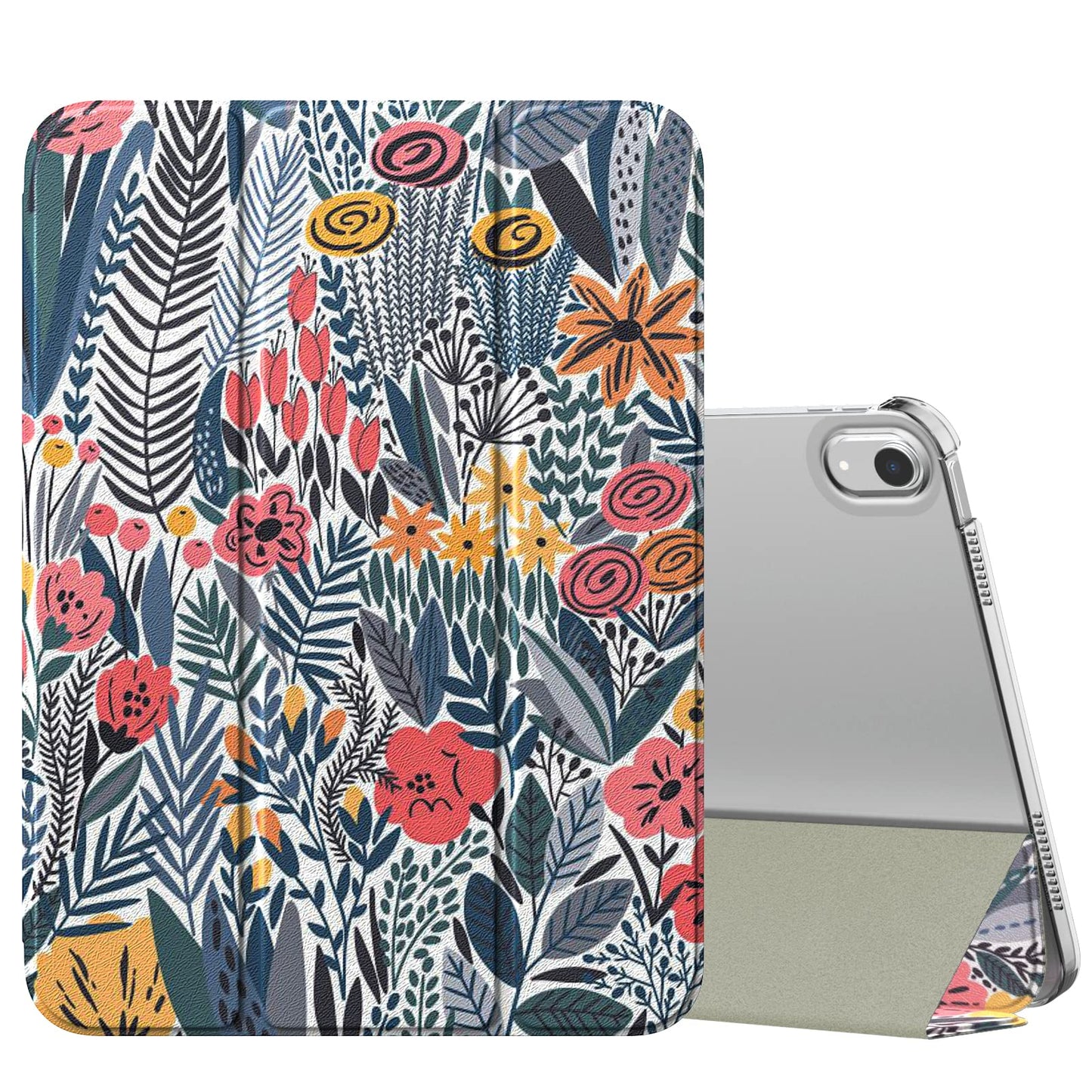 MoKo for iPad (A16) 11th Generation Case 11 Inch 2025, iPad 10th Generation Case 10.9 Inch 2022, Slim Stand Hard PC Translucent Back Shell Smart Cover, Support Touch ID, Auto Wake/Sleep, Navy Blue