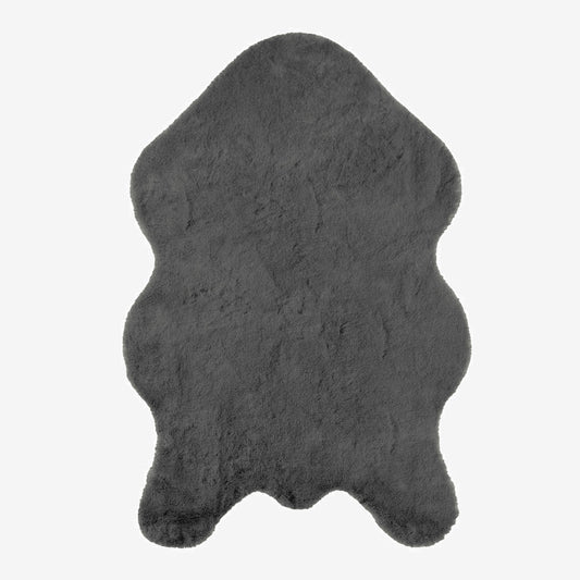 Anthracite Rabbit Plush Rug-0