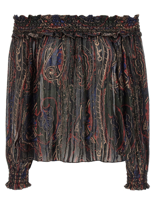 Saint Laurent Women Smock Stitch Blouse