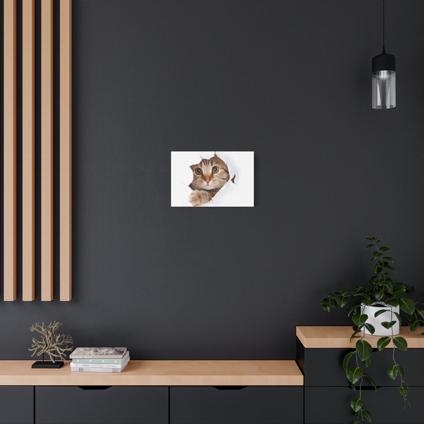 Whimsical Cat Canvas Art, Playful Decor for Cat Lovers, Home Wall Art, Pet-Themed Gift, Cute Cat Wall Art, Cat Lover's Decoration