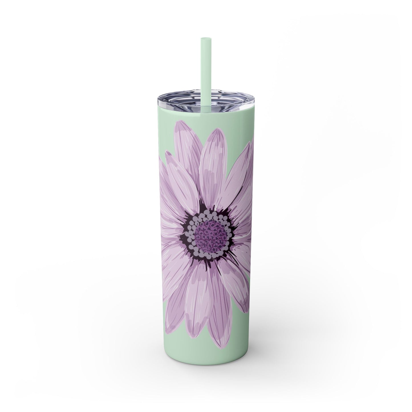 Floral Skinny Tumbler, 20oz - Stylish Drinkware for Home, Office, Gifts, Party Favors, Spring Decor