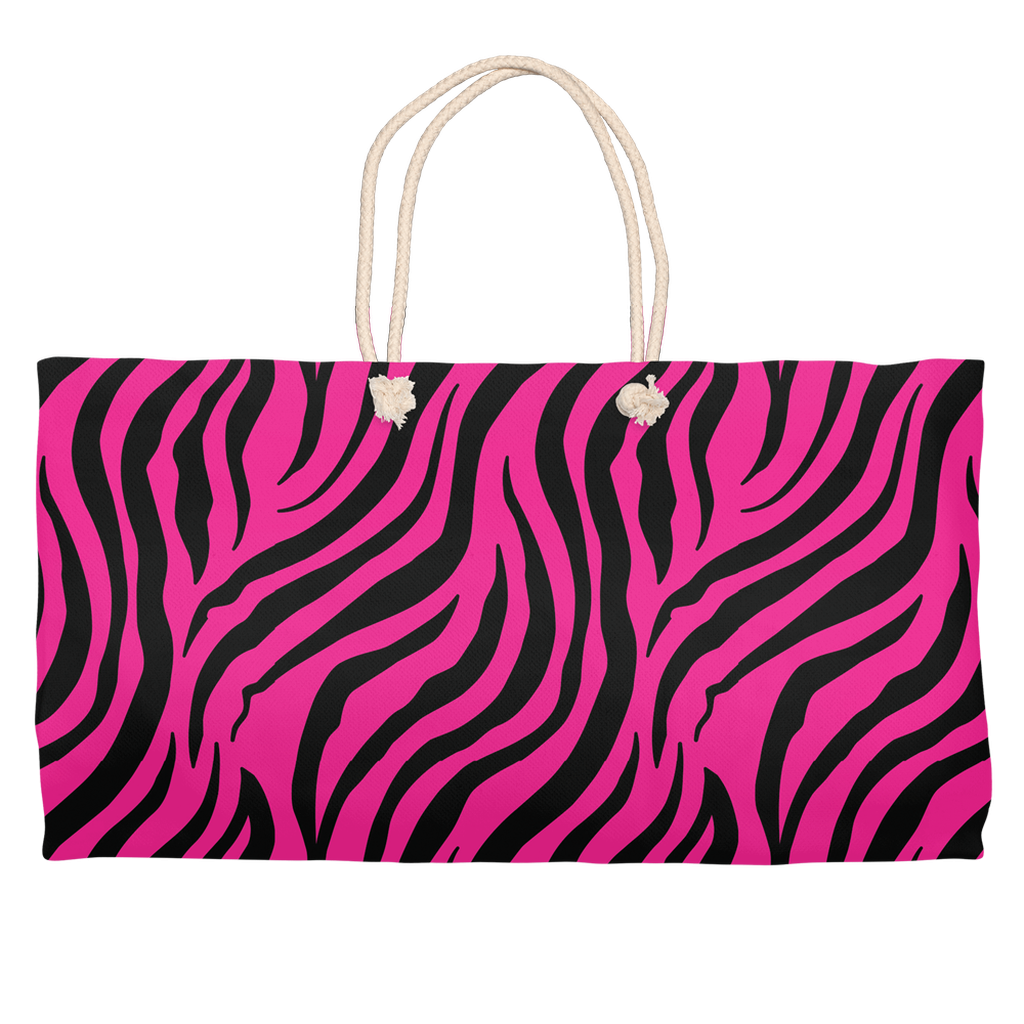 Zebra Pink Weekender Tote-0