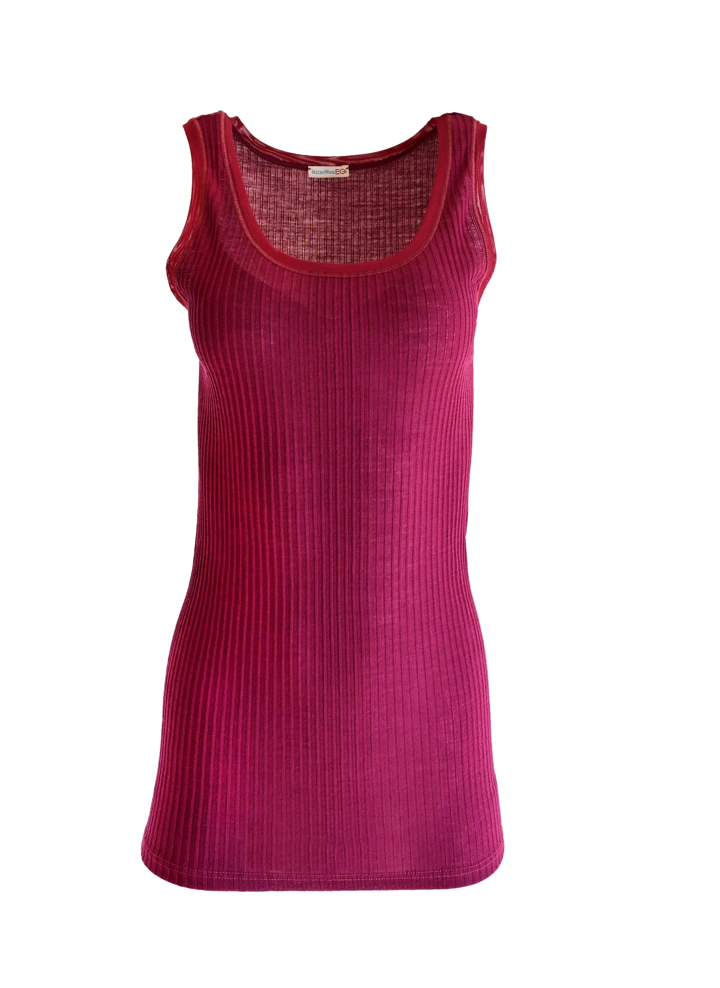 EGI Exclusive Collections Merino Wool Blend Tank Top with Tulle Trim. Proudly Made in Italy (8268).