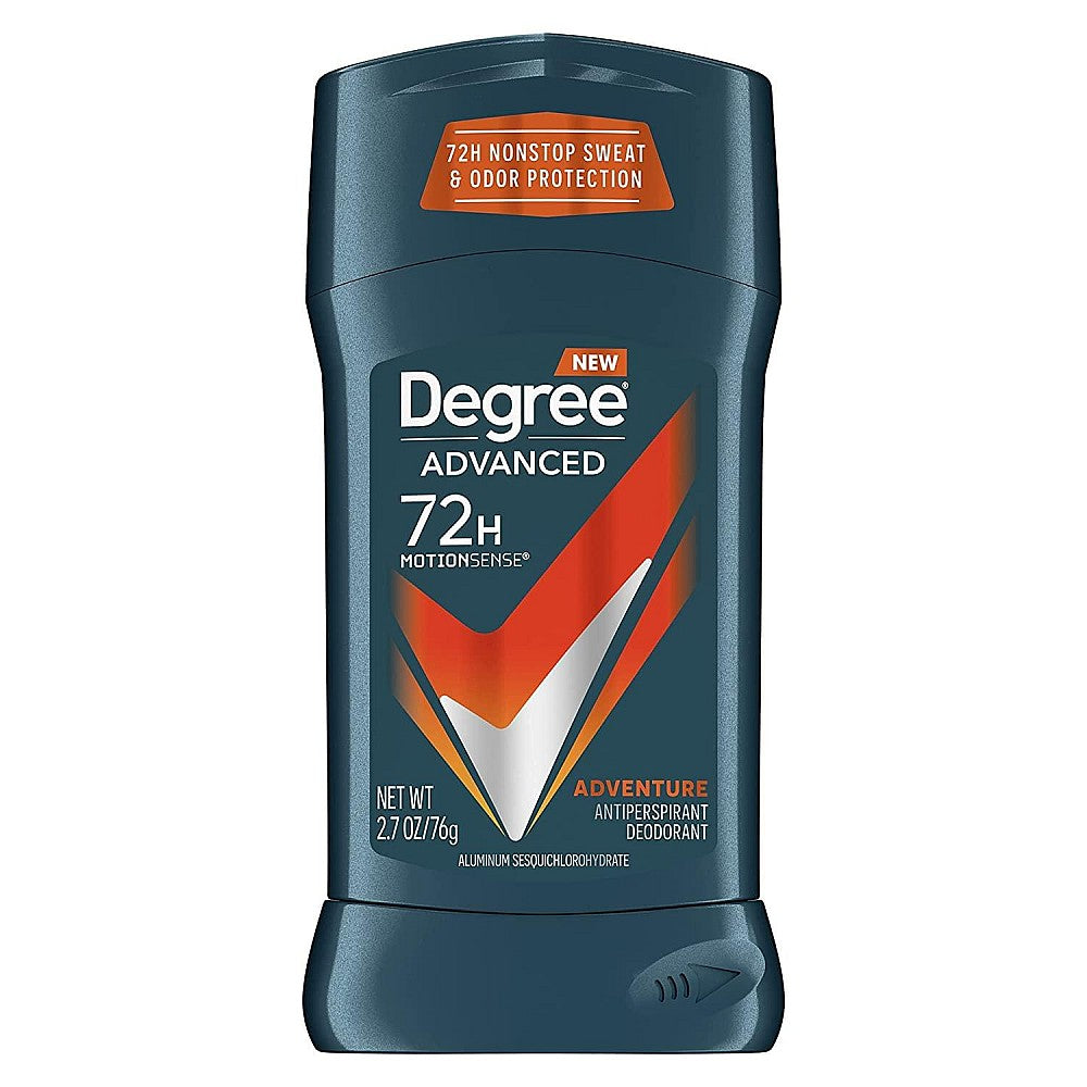 Degree Men Advanced Antiperspirant Deodorant Stick, Adventure, 72-Hour Protection, 2.7 oz
