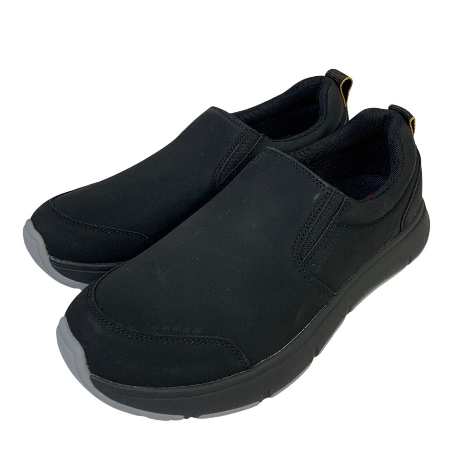 Gerry Mens Size 10.5 Black Faux Leather Slide On Moc II Comfort Sneakers Shoes
