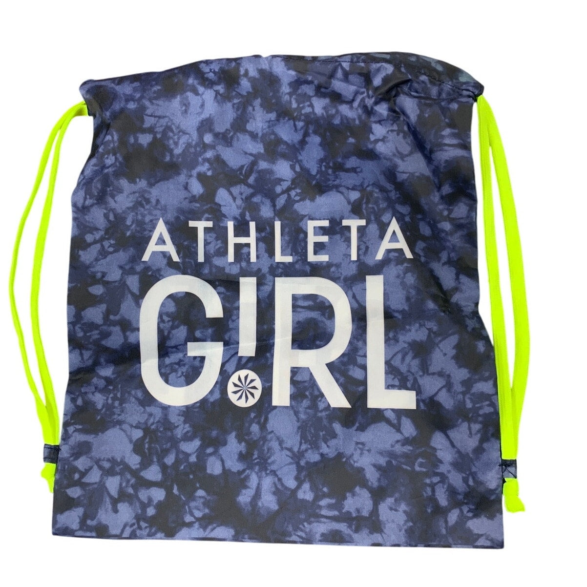 Athleta Girl Dark Blue Tie Dye 100% Polyester Drawstring Close String Backpack