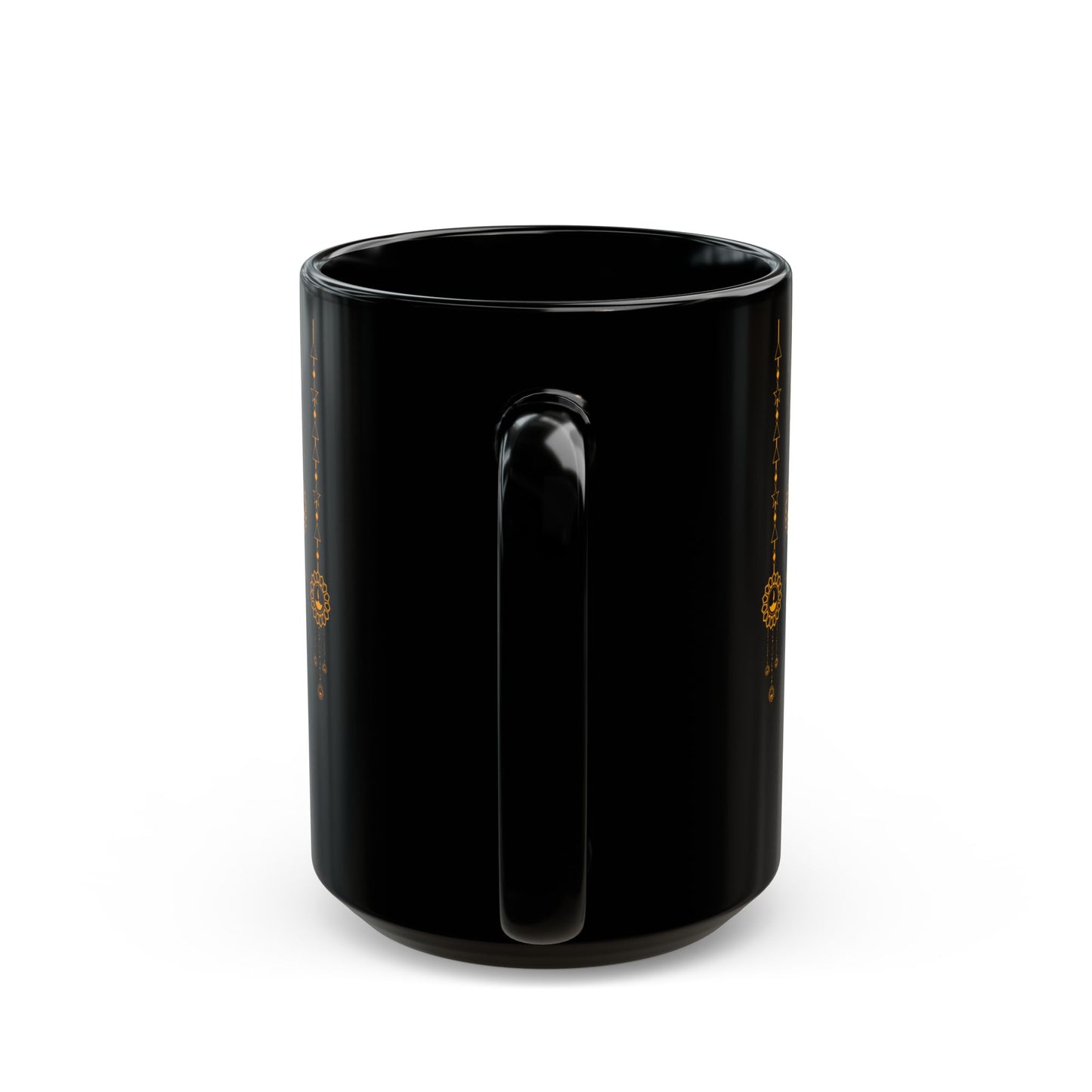 Elegant Black Mug with Goddess Design, Spiritual Coffee Cup, Meditation Tea Mug, Unique Gift for Yogis, Home Decor
