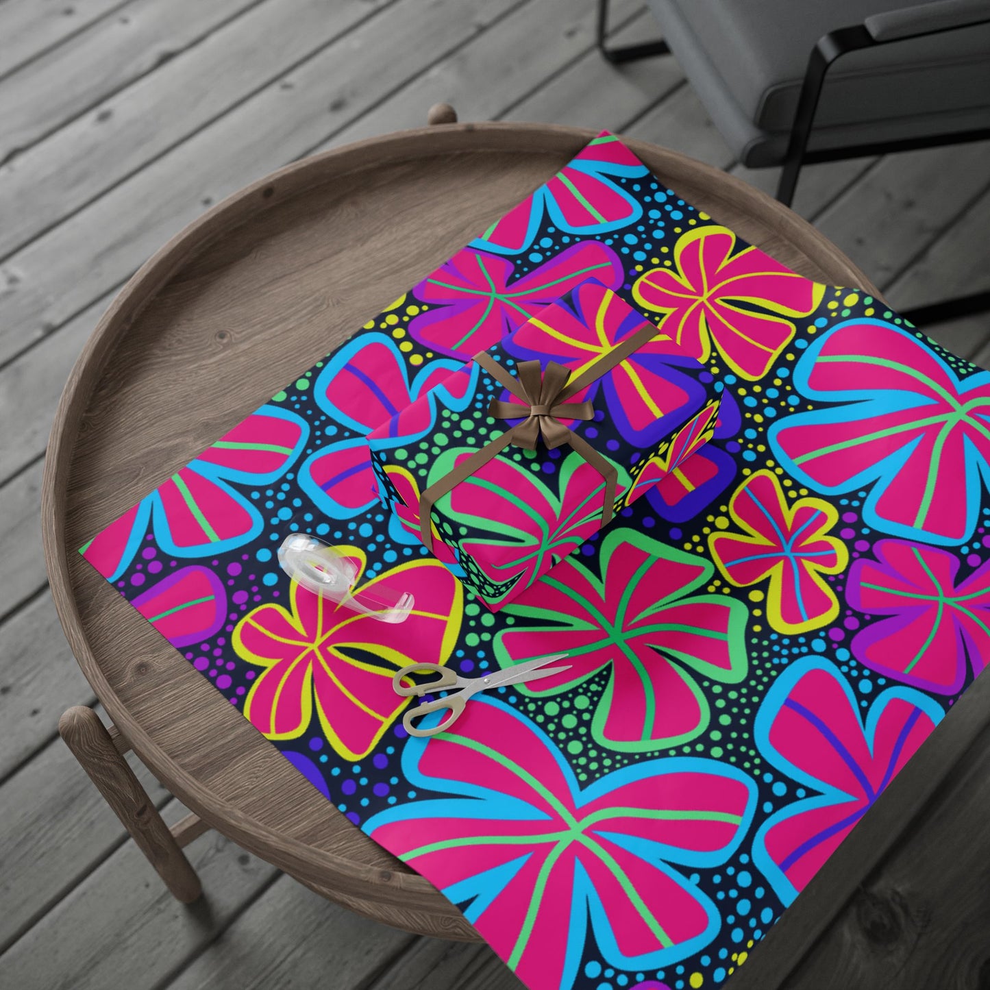Vibrant Gift Wrapping Papers, Colorful Party Wrap, Floral Print Gift Wrap, Eco-Friendly Wrap, Birthday, Holiday, DIY Crafts
