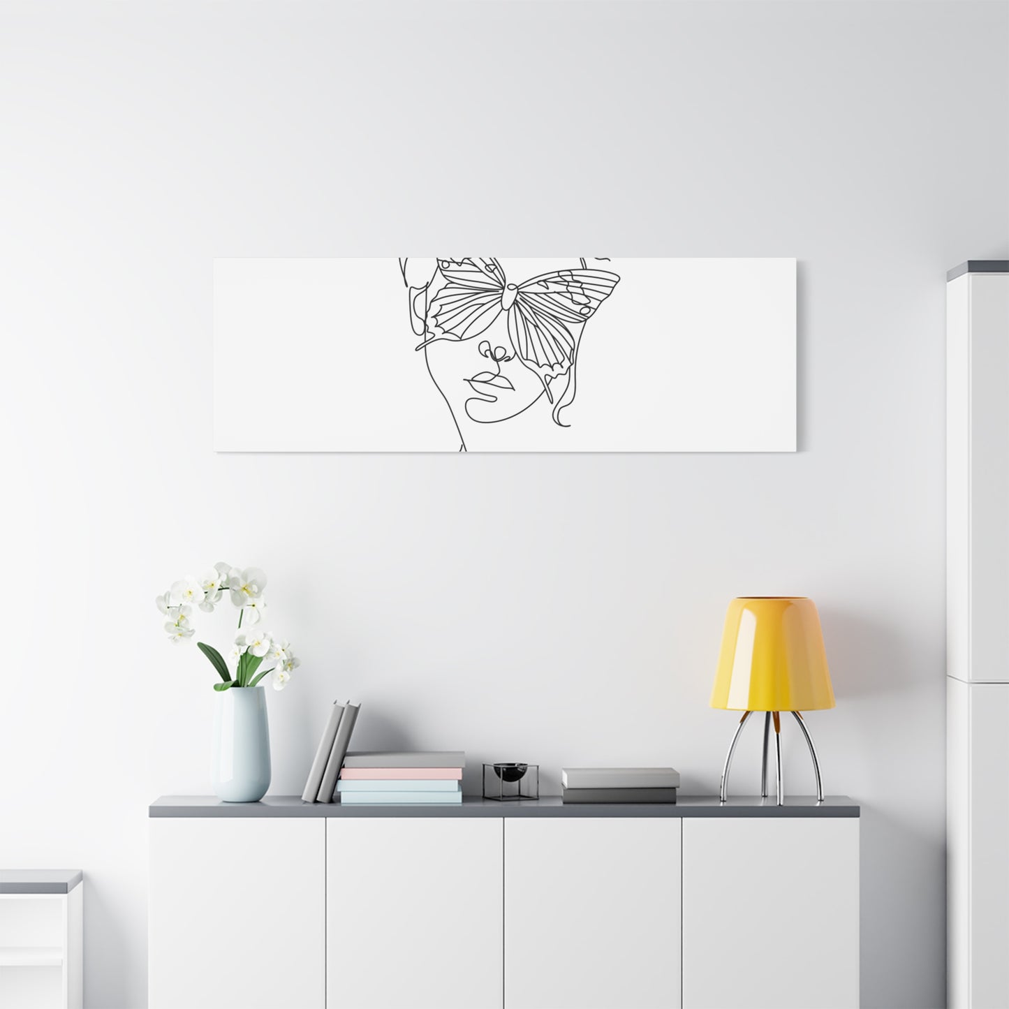 Minimalist Butterfly Canvas Art, Modern Home Decor, Gift for Nature Lovers, Wall Art for Women, Inspirational Wall Art